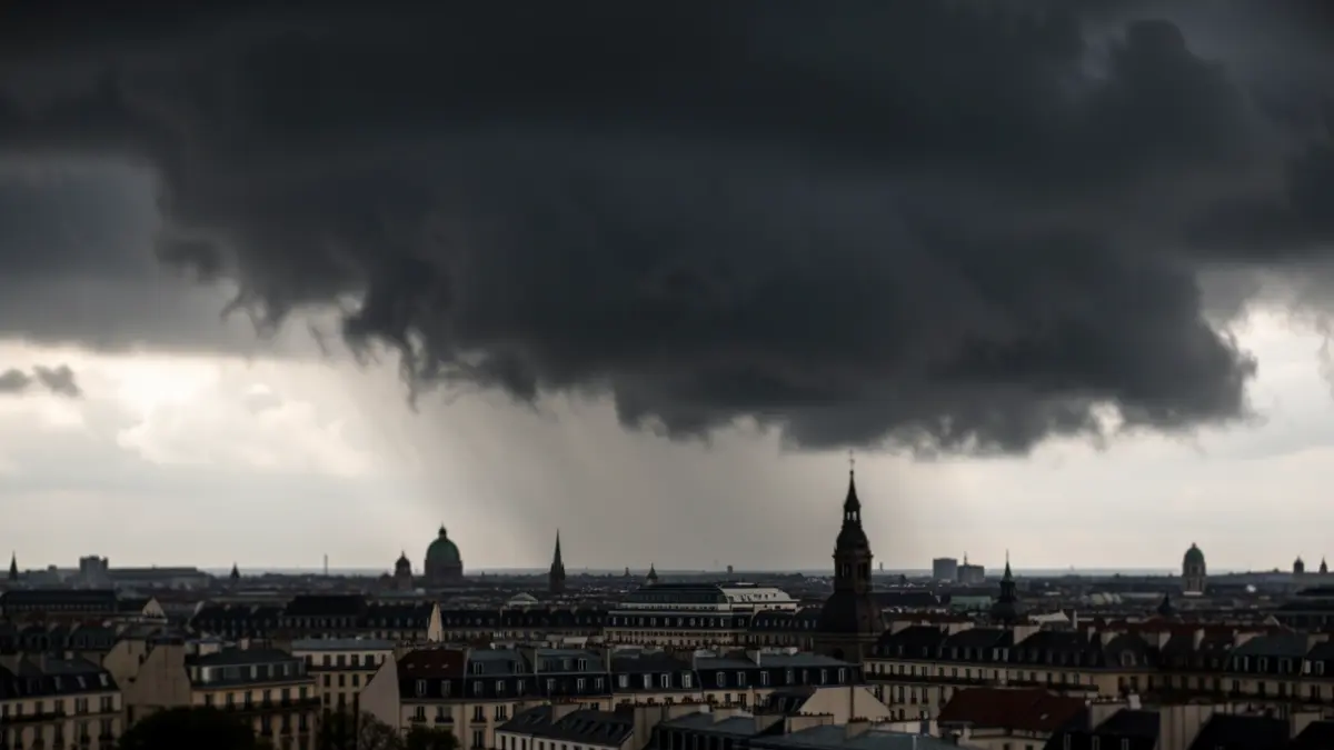 Imagen genérica de una nube oscura sobre una ciudad.