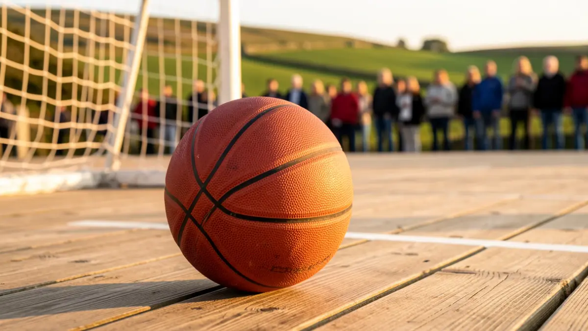 Imagen genérica de un balón de baloncesto en una cancha.