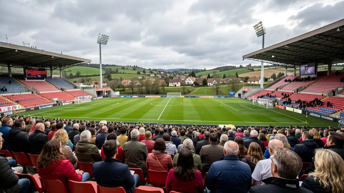 Imaxe xenérica dun estadio de fútbol baleiro en Galicia.