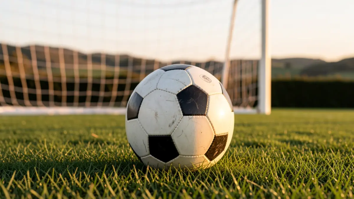 Imagen genérica de un balón de fútbol sobre césped recién cortado.