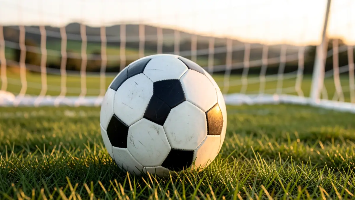 Imaxe xenérica dun balón de fútbol sobre herba