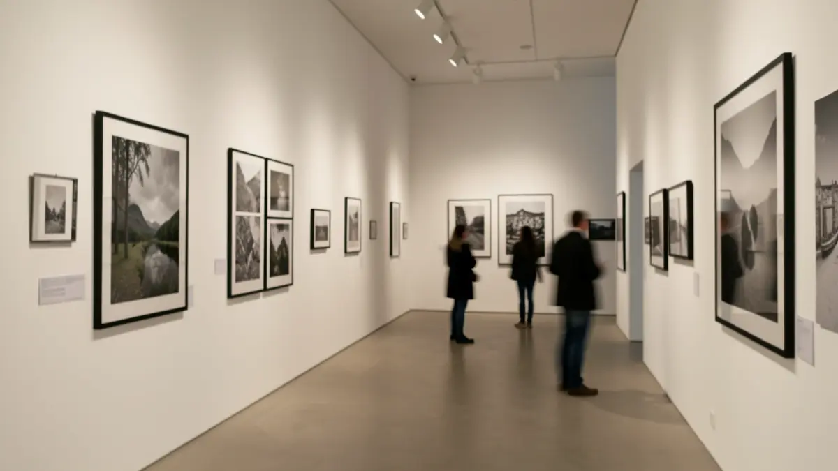 Imagen genérica de una exposición fotográfica en una galería gallega.