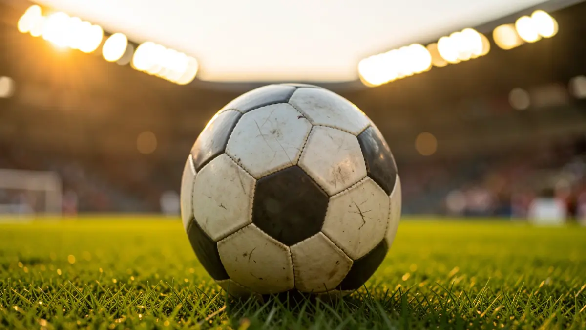 Imaxe xenérica dun balón de fútbol sobre o céspede.