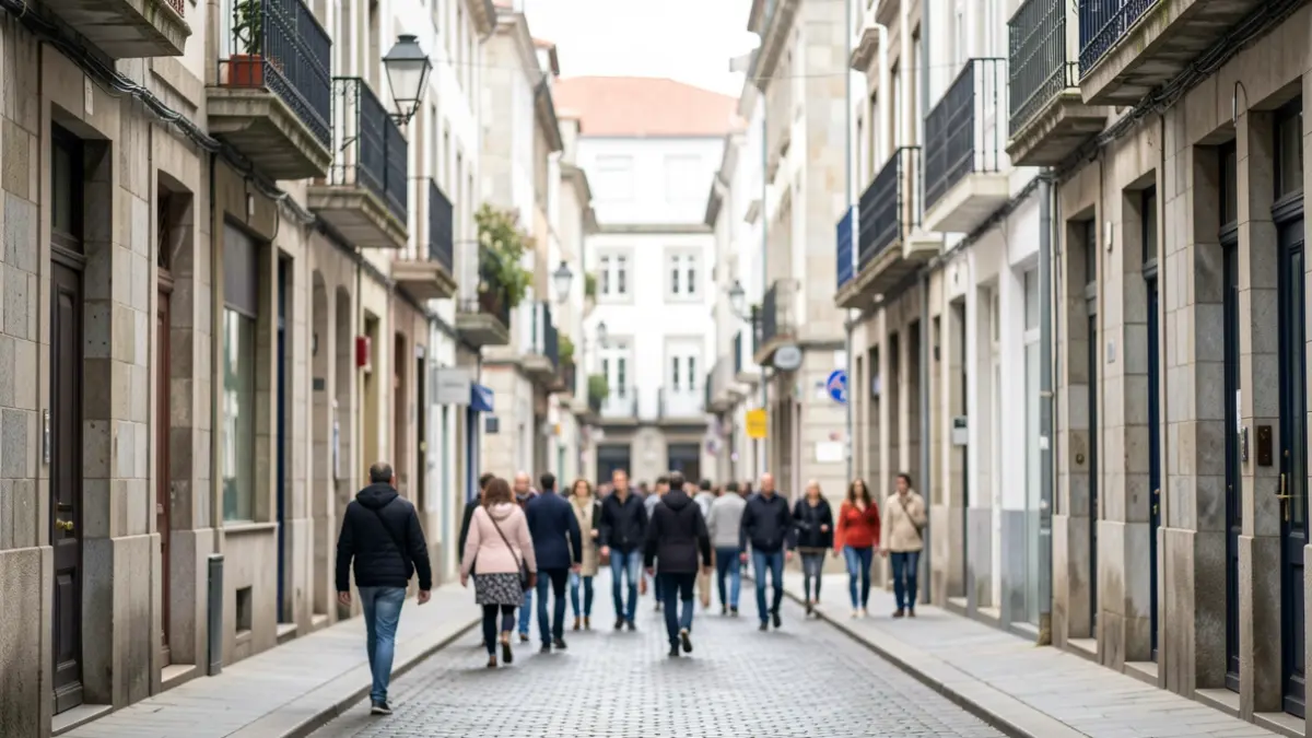 Imagen genérica de una calle urbana con arquitectura de piedra.