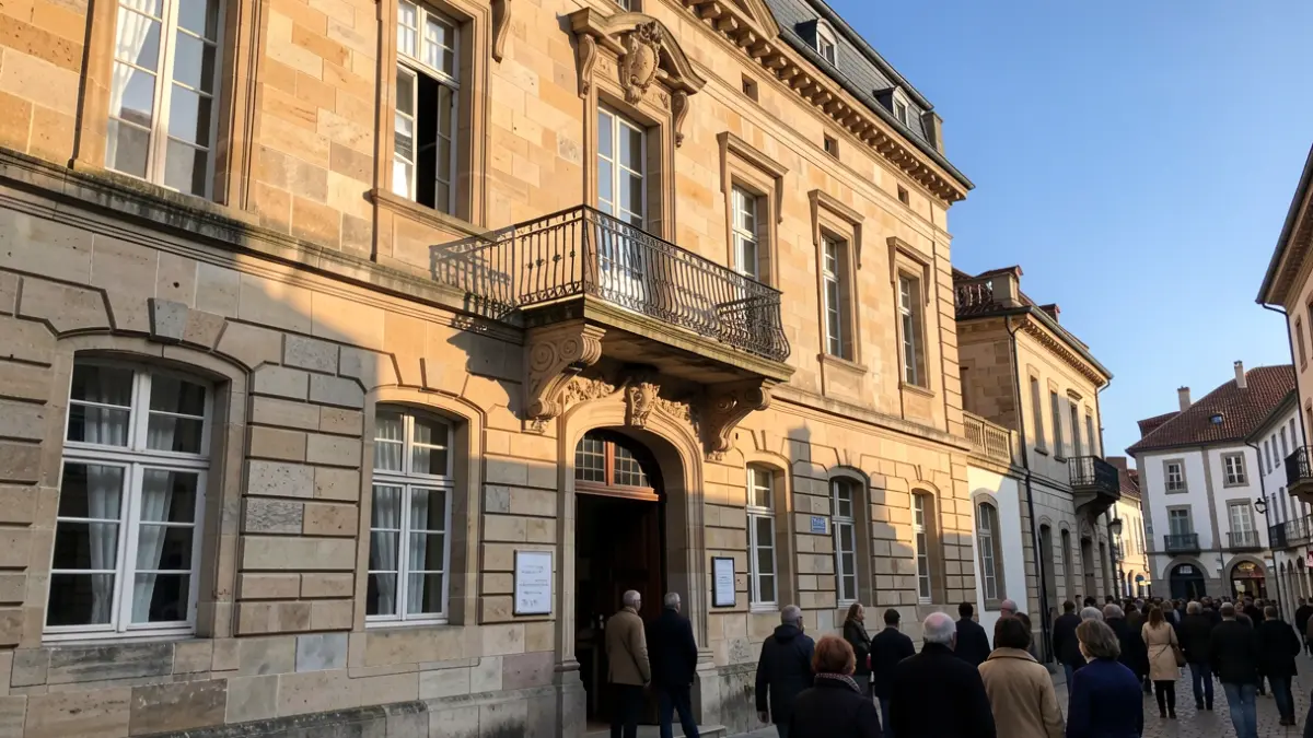 Imagen genérica de un ayuntamiento gallego de piedra con balcón ornamentado.