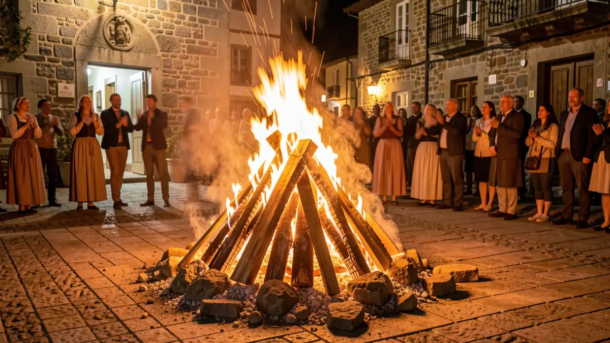 Imagen genérica de hoguera de San Juan en Galicia.