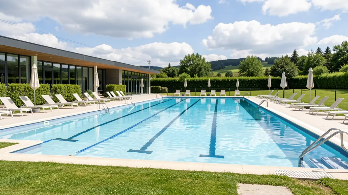 Imaxe xenérica dunhas piscinas municipais modernas en Galicia.