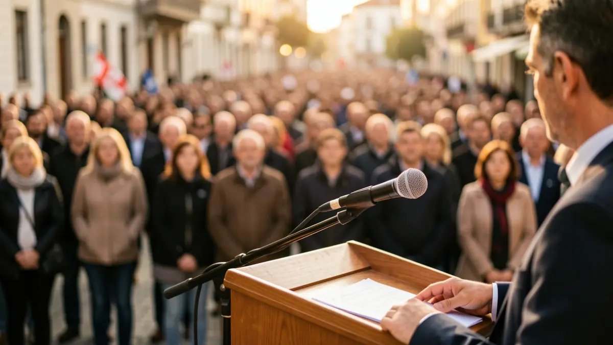 Imagen genérica de un mitin político en Galicia.