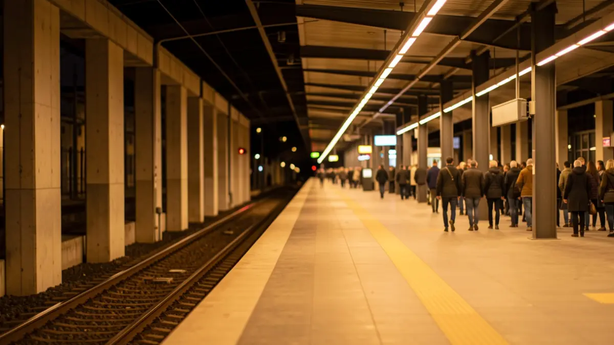 Imaxe xenérica dunha estación de tren baleira.