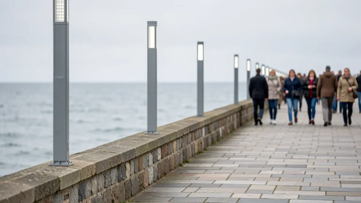 Imagen genérica de un paseo marítimo con nueva iluminación LED.