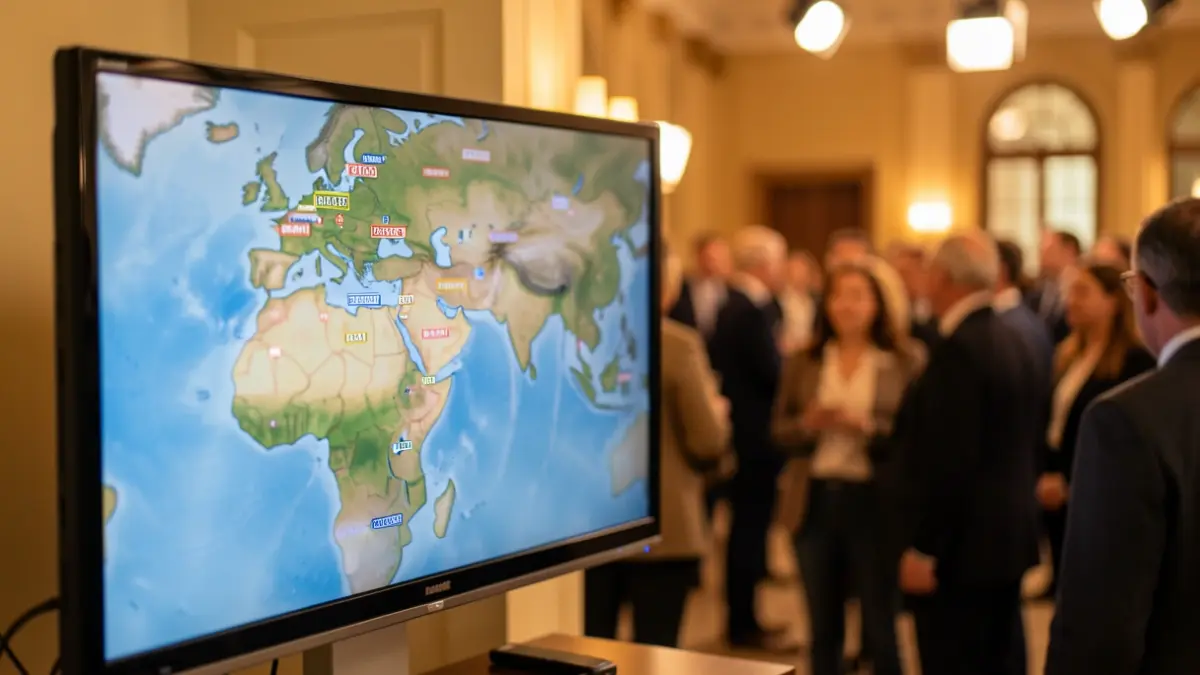 Imaxe xenérica dunha pantalla de televisión mostrando un mapa meteorolóxico.