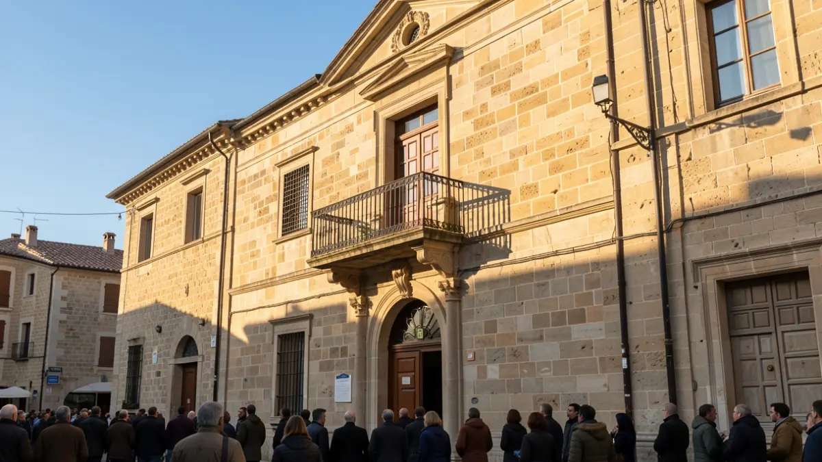 Fachada del Ayuntamiento de Sanxenxo en una jornada soleada.