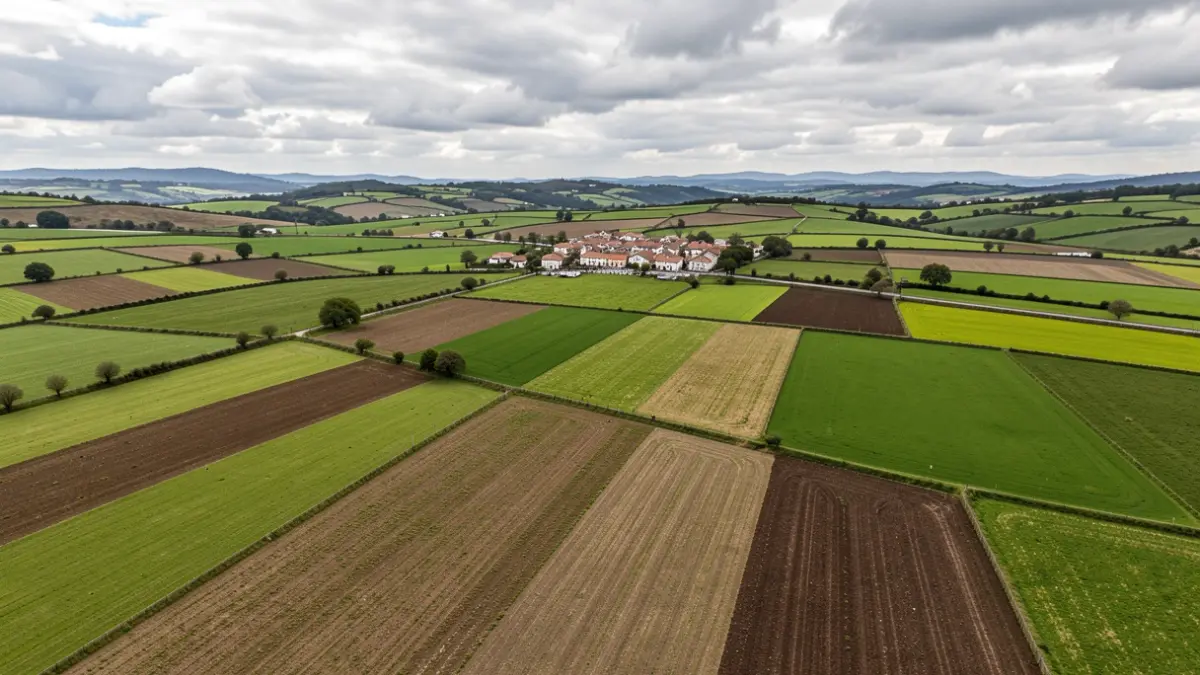 Imaxe xenérica de campos de cultivo en Galicia.