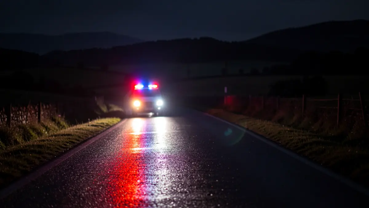 Imaxe xenérica de luces de emerxencia nunha contorna nocturna.