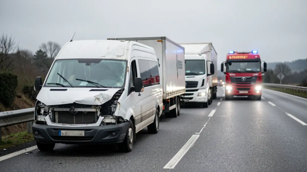 Imaxe xenérica dun accidente de tráfico na A-52 en Barbadás.