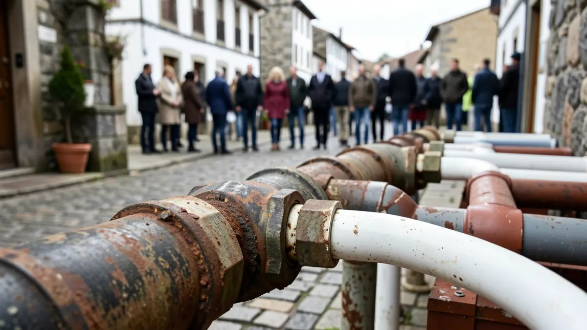 Primera fase de la renovación de la red de abastecimiento en la Rúa Cidade de Viveiro, en Vilalba.