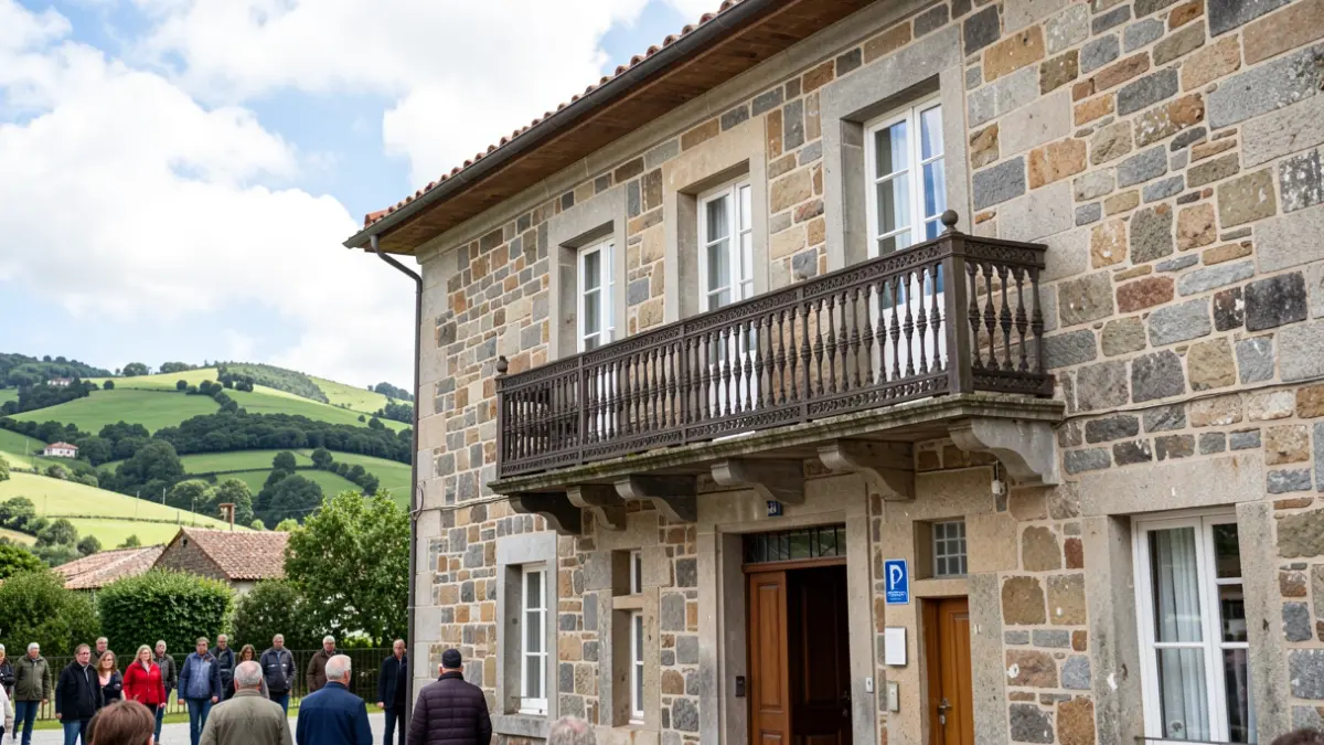 Imagen genérica de una casa rural tradicional de piedra en Galicia.