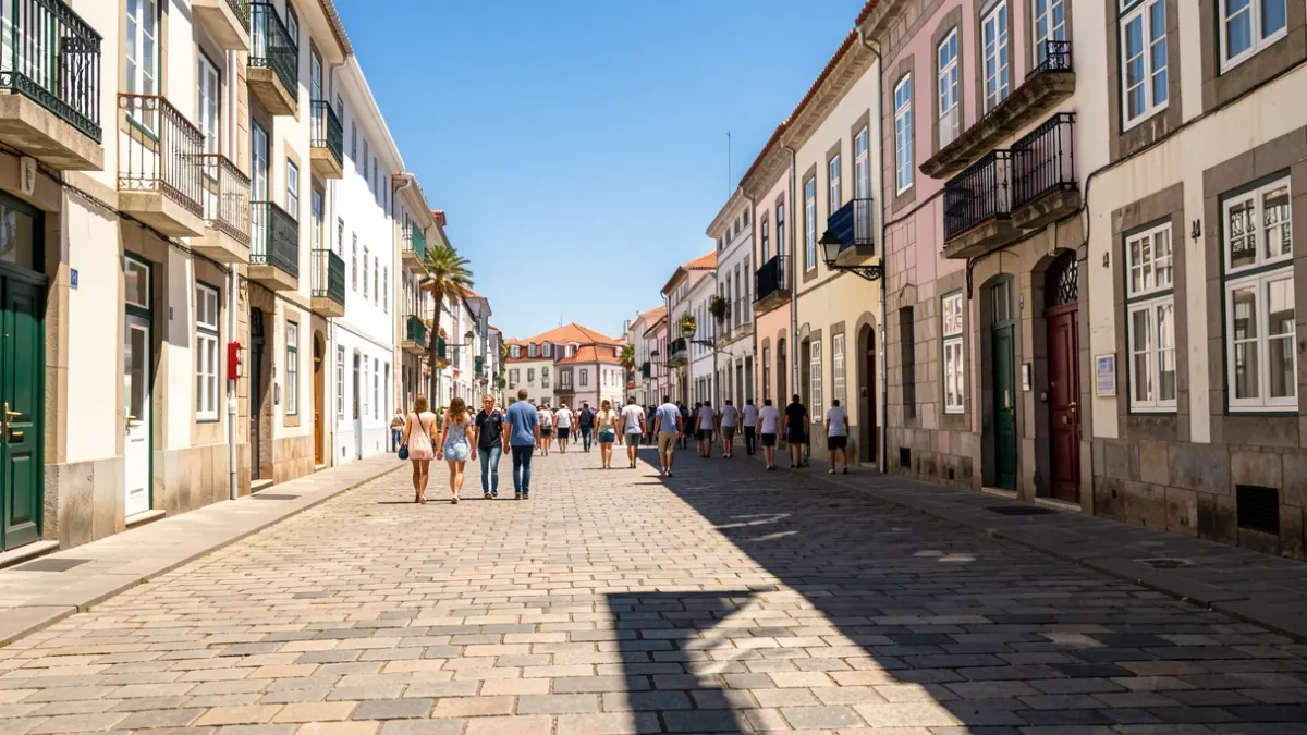 Imagen genérica de una calle soleada en A Coruña durante un día de verano.