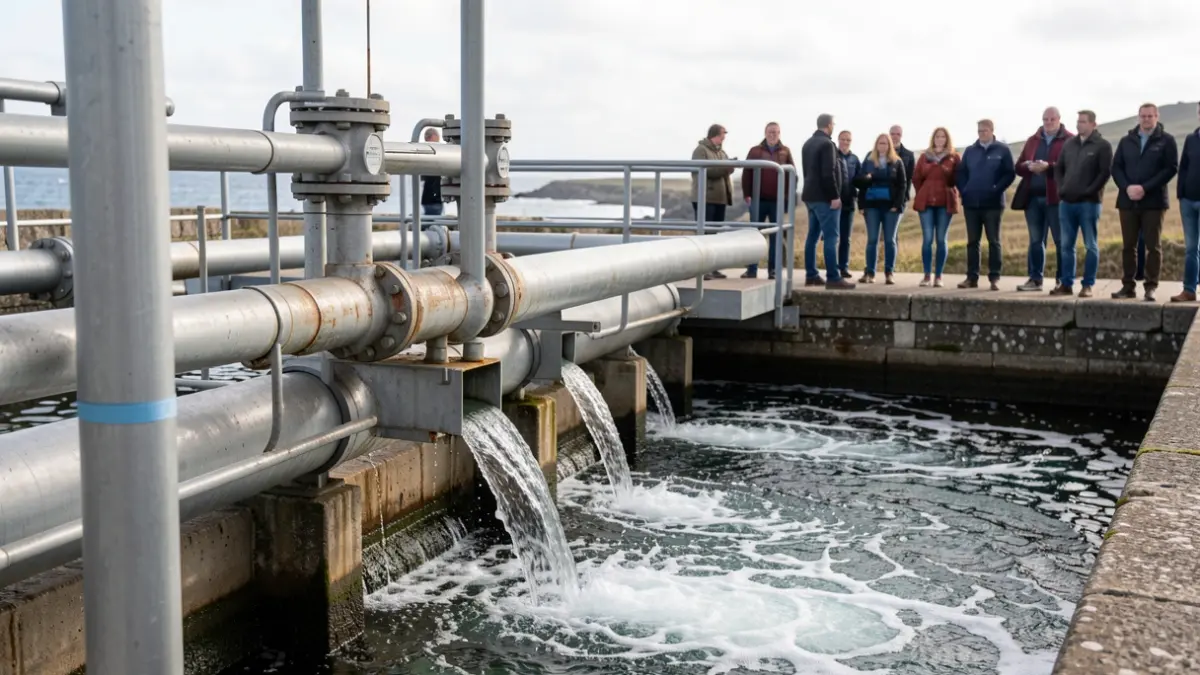 Imaxe xenérica de infraestruturas de tratamento de augas residuais.