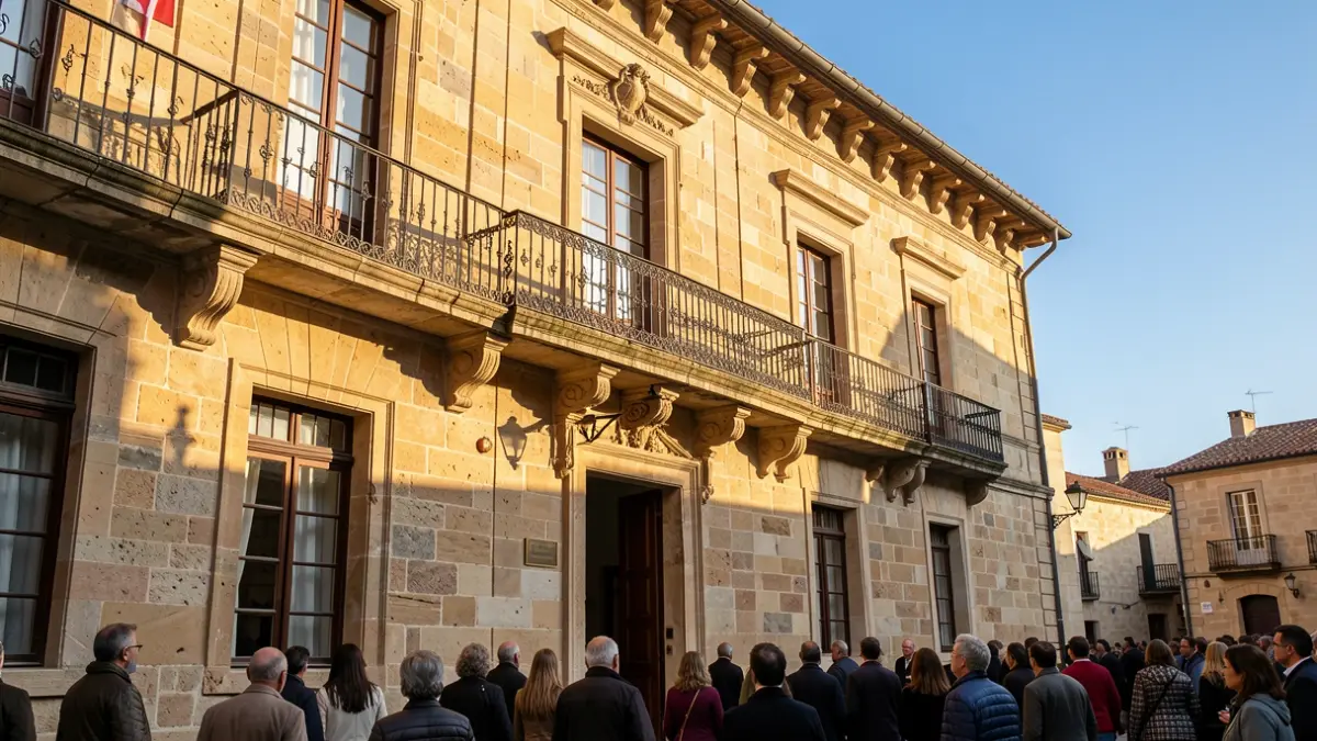 Fachada da antiga Casa Consistorial de A Fonsagrada, agora convertida en museo.