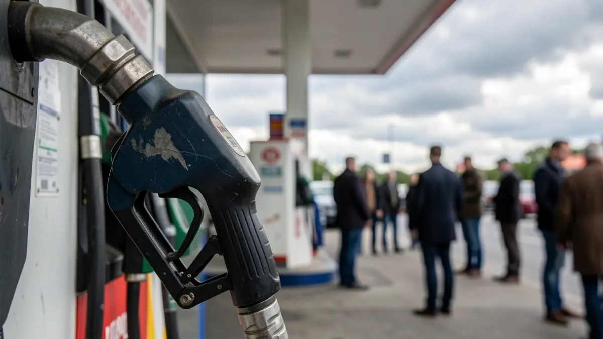 Imagen genérica de un surtidor de combustible con un fondo borroso.