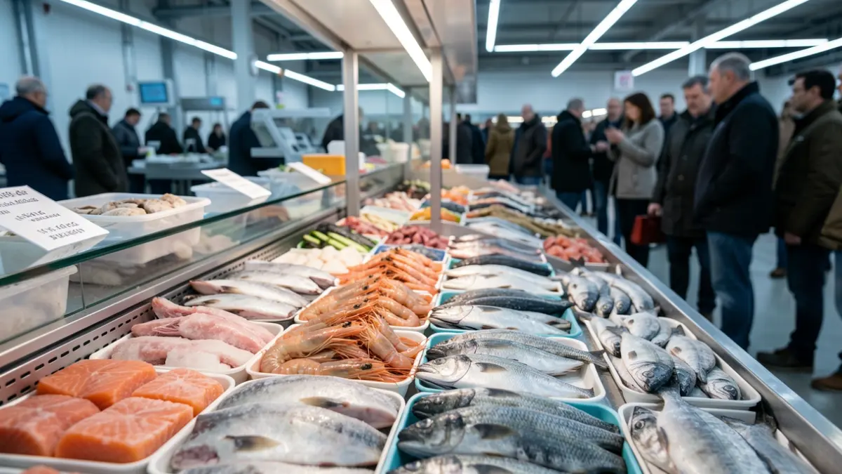 Imagen genérica de productos del mar congelados.