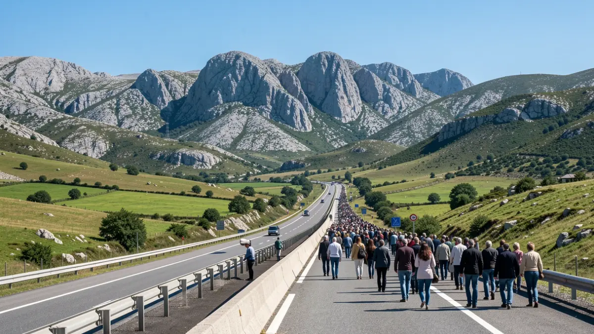 Imagen genérica de una nueva autovía en Galicia.