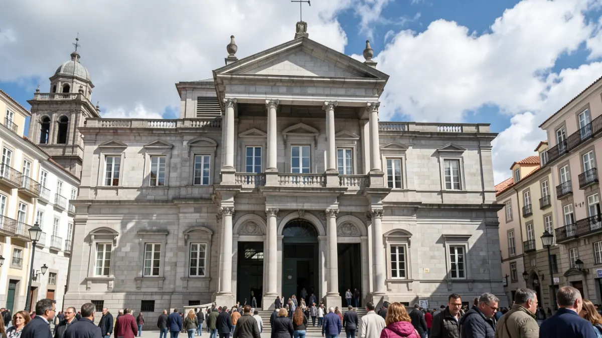 Imagen genérica de la Casa do Concello de Santiago de Compostela, un edificio de granito.
