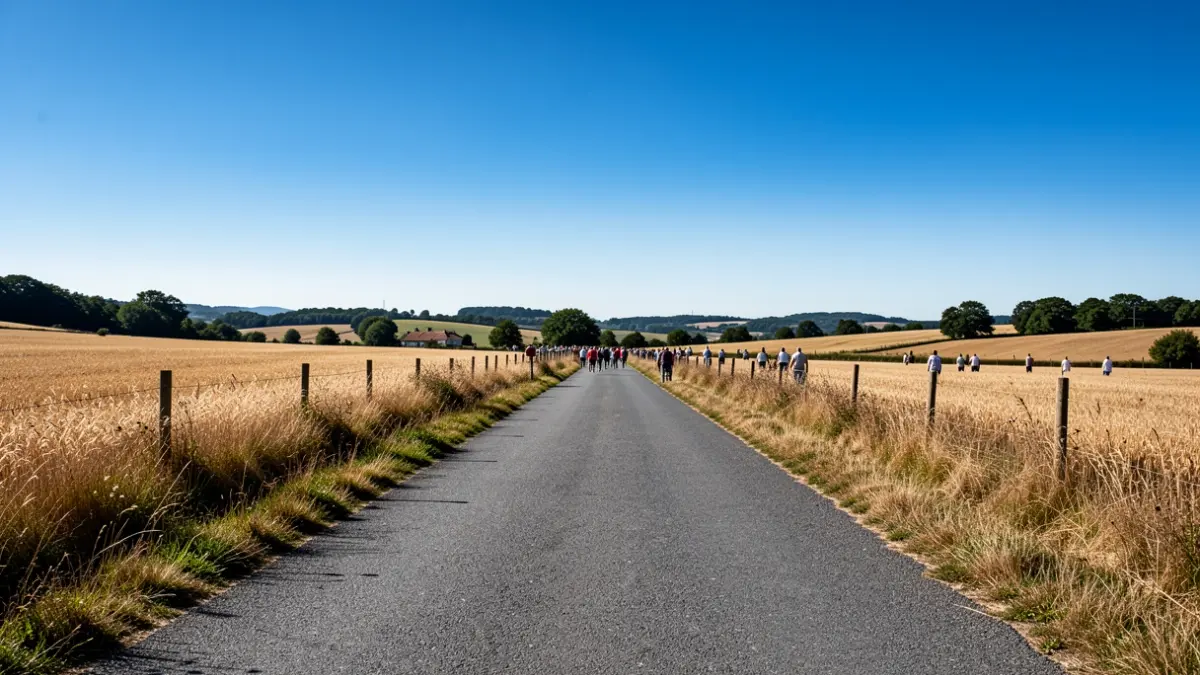 Imagen genérica de un paisaje rural gallego en un día de verano con cielo despejado.