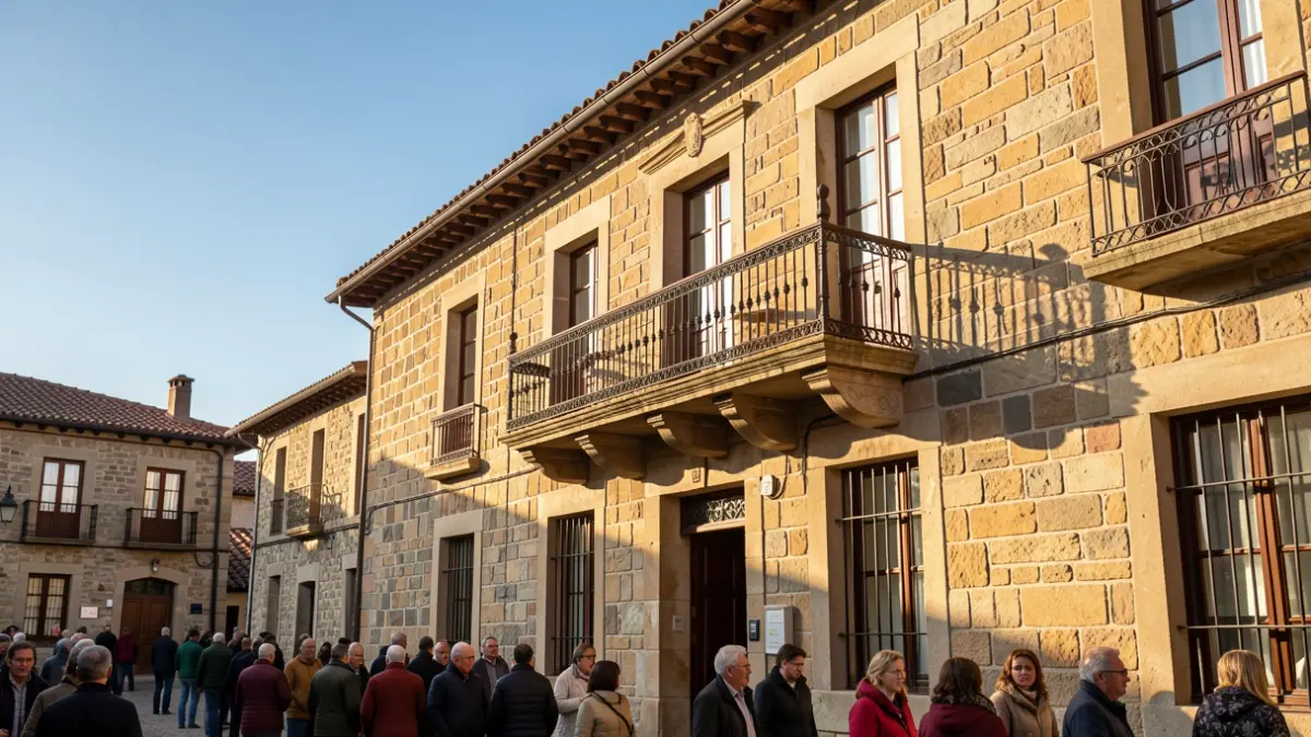 Fachada do novo centro social de Muimenta en Carballeda de Avia.