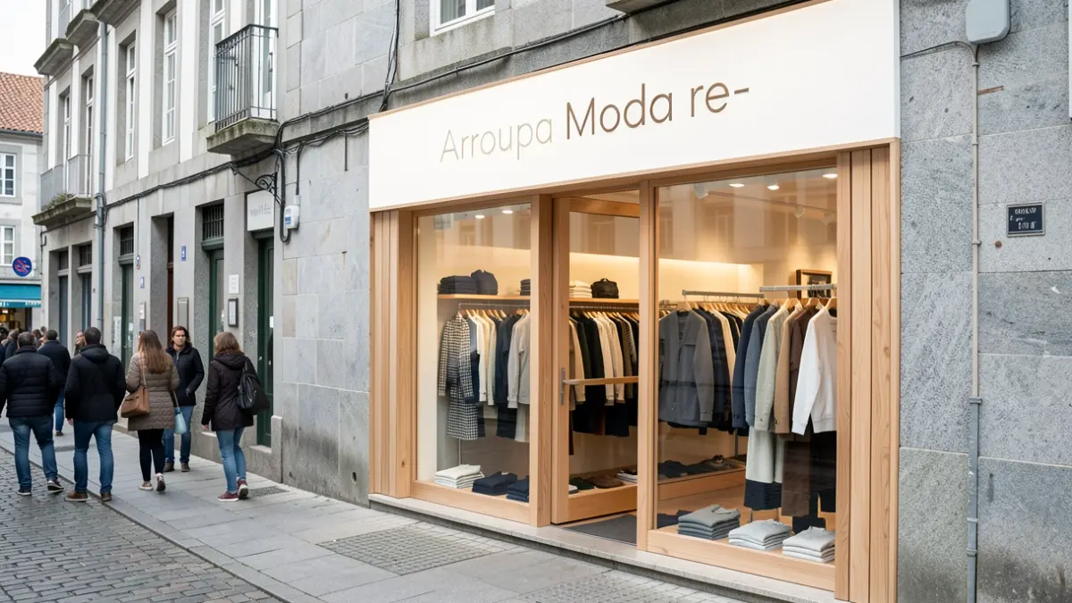 Imagen genérica de la tienda Arroupa Moda re- en A Coruña, con un diseño moderno y sostenible.