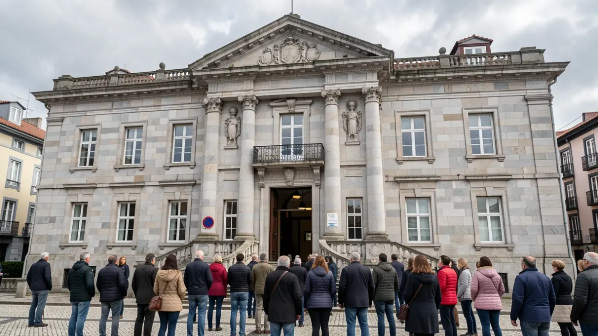 Imaxe xenérica da fachada do edificio institucional da Xunta de Galicia en San Caetano.