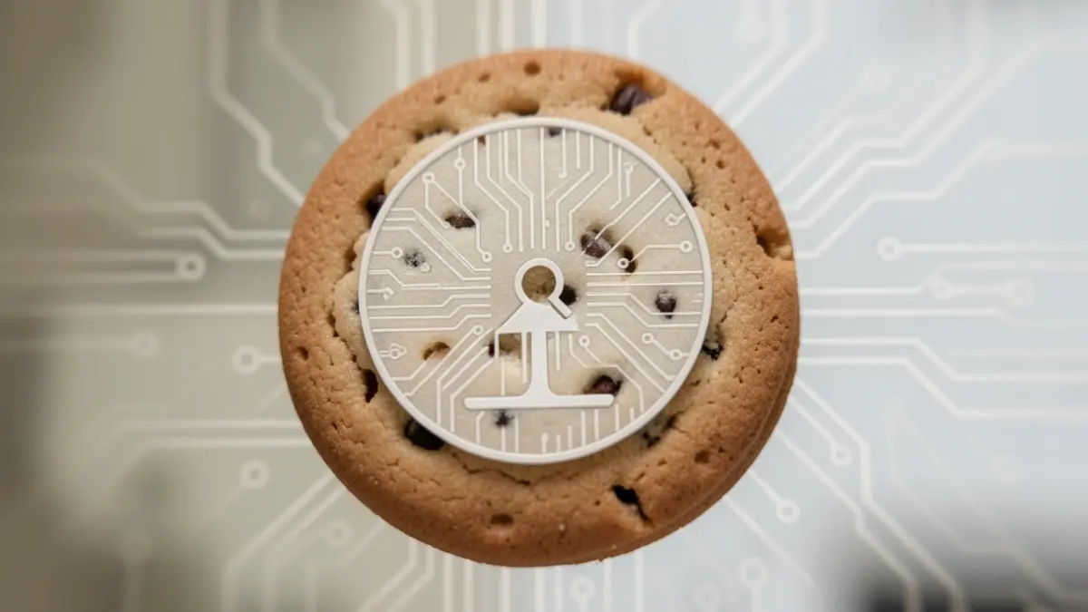 Imagen genérica de cookies informáticas y tecnología digital.