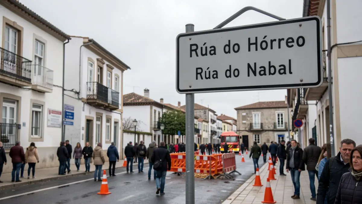 Imagen genérica de cortes de tráfico y obras en calles de Galicia.