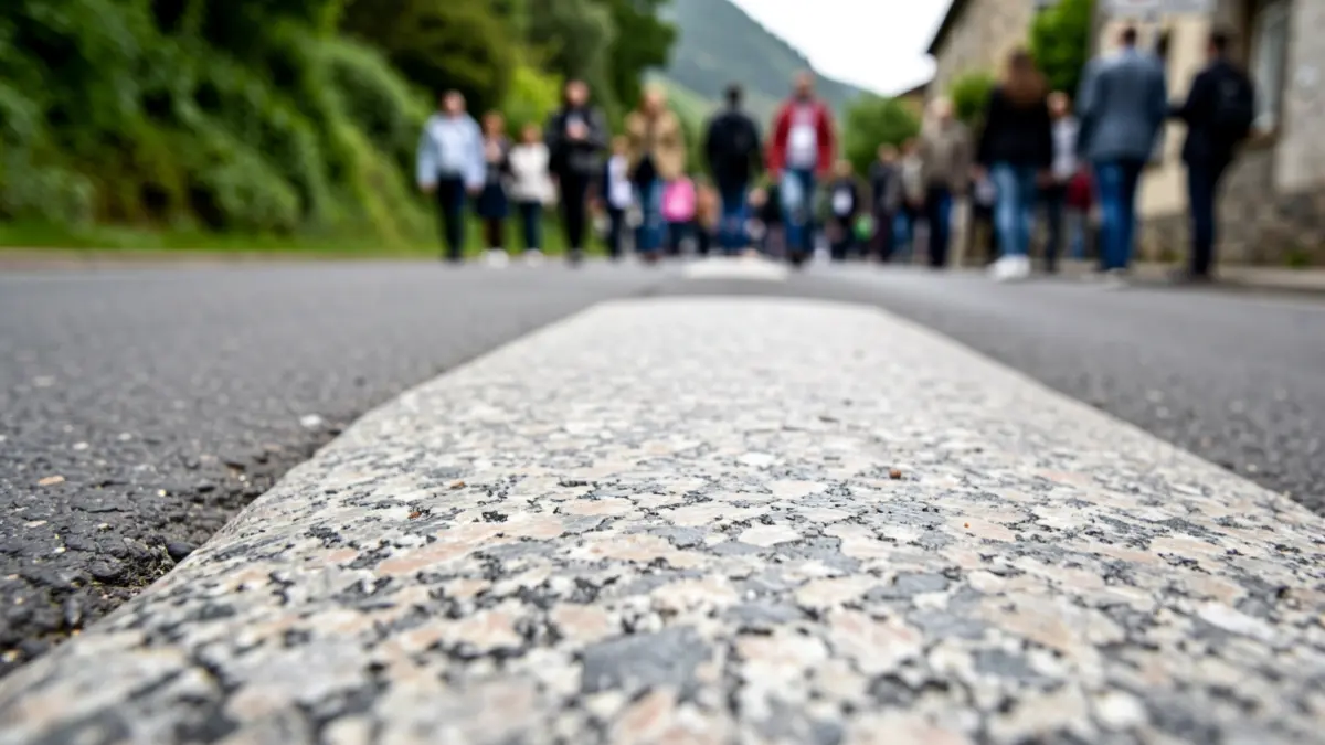 Imagen genérica de un reductor de velocidad en una calle de Galicia.
