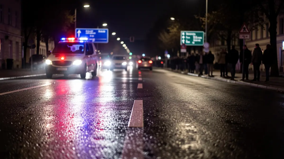 Imagen genérica de luces de emergencia en una carretera.