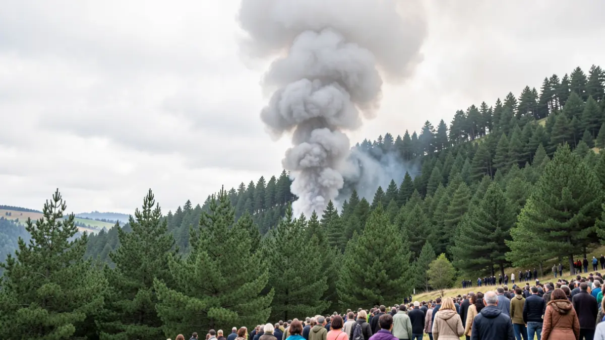 Imagen genérica de humo en una zona forestal.