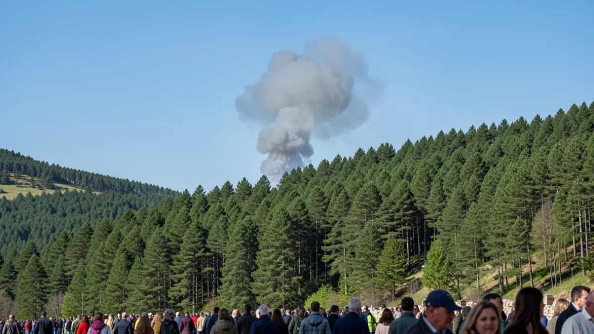 Imagen genérica de humo de un incendio forestal en un monte gallego.