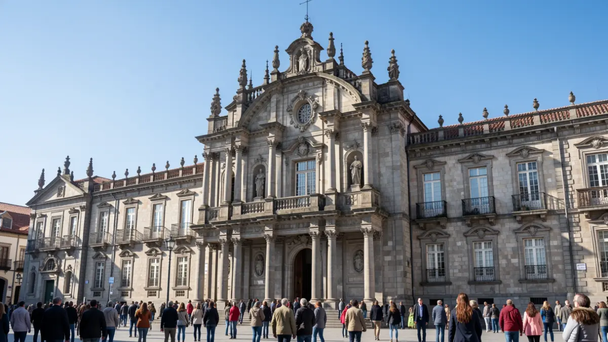 Imaxe xenérica do Pazo do Parlamento de Galicia en Santiago de Compostela.
