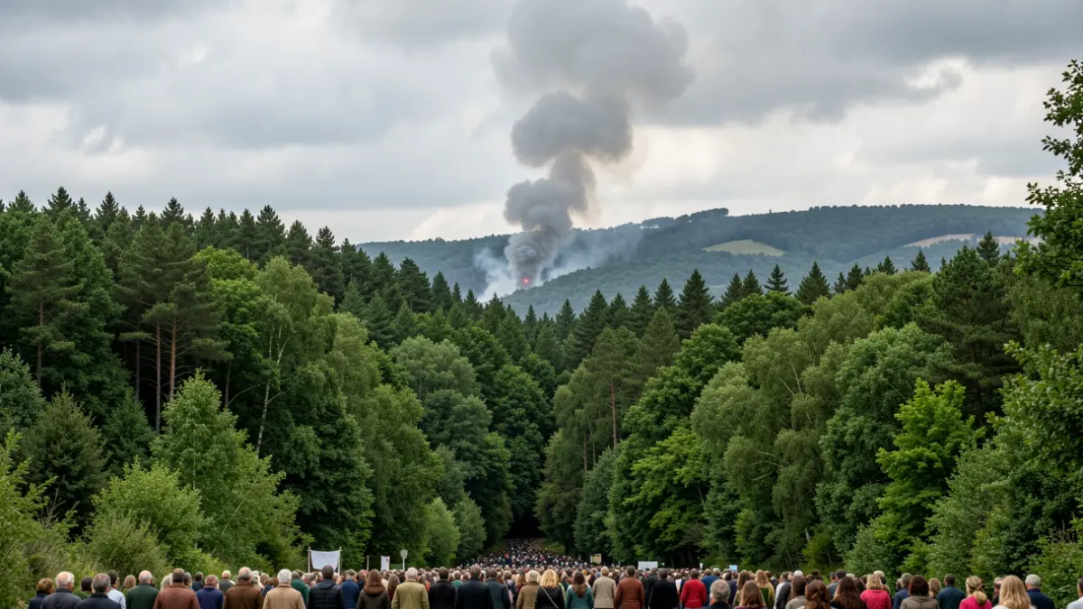 Imaxe xenérica de fume nun bosque galego.