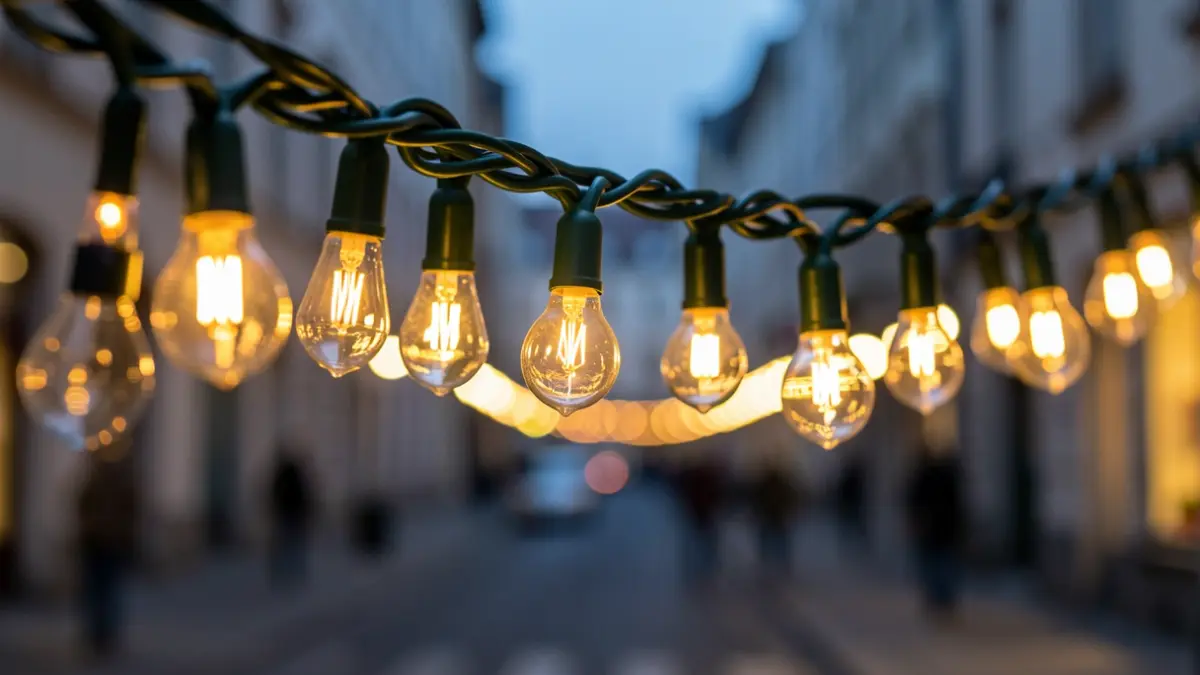 Imaxe xenérica de luces de Nadal.