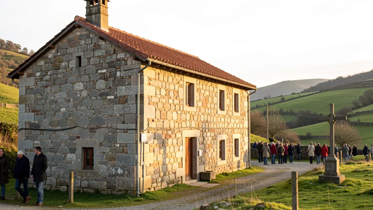 Imaxe dun edificio tradicional de pedra en Galicia.