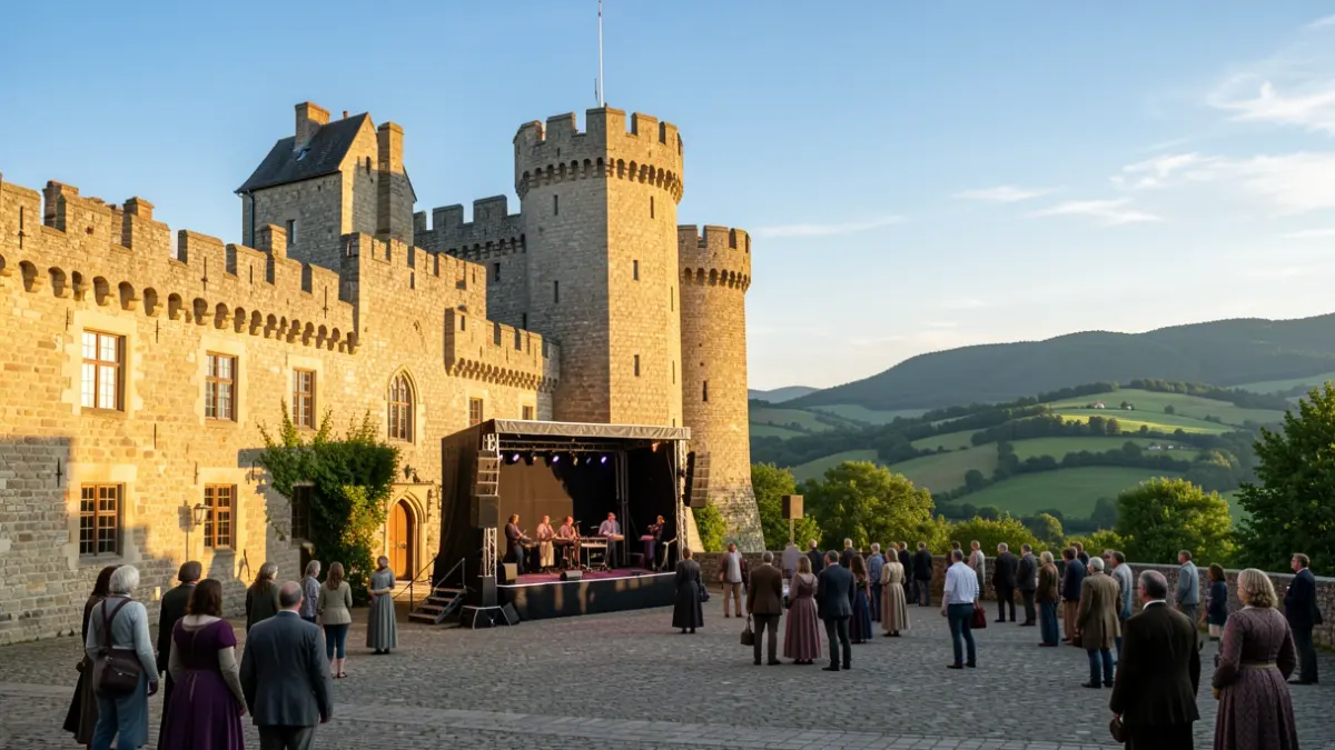 Imaxe xenérica dun castelo medieval con escenario.