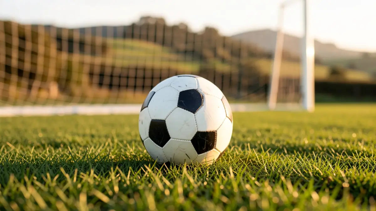 Imagen genérica de un balón de fútbol en un campo.