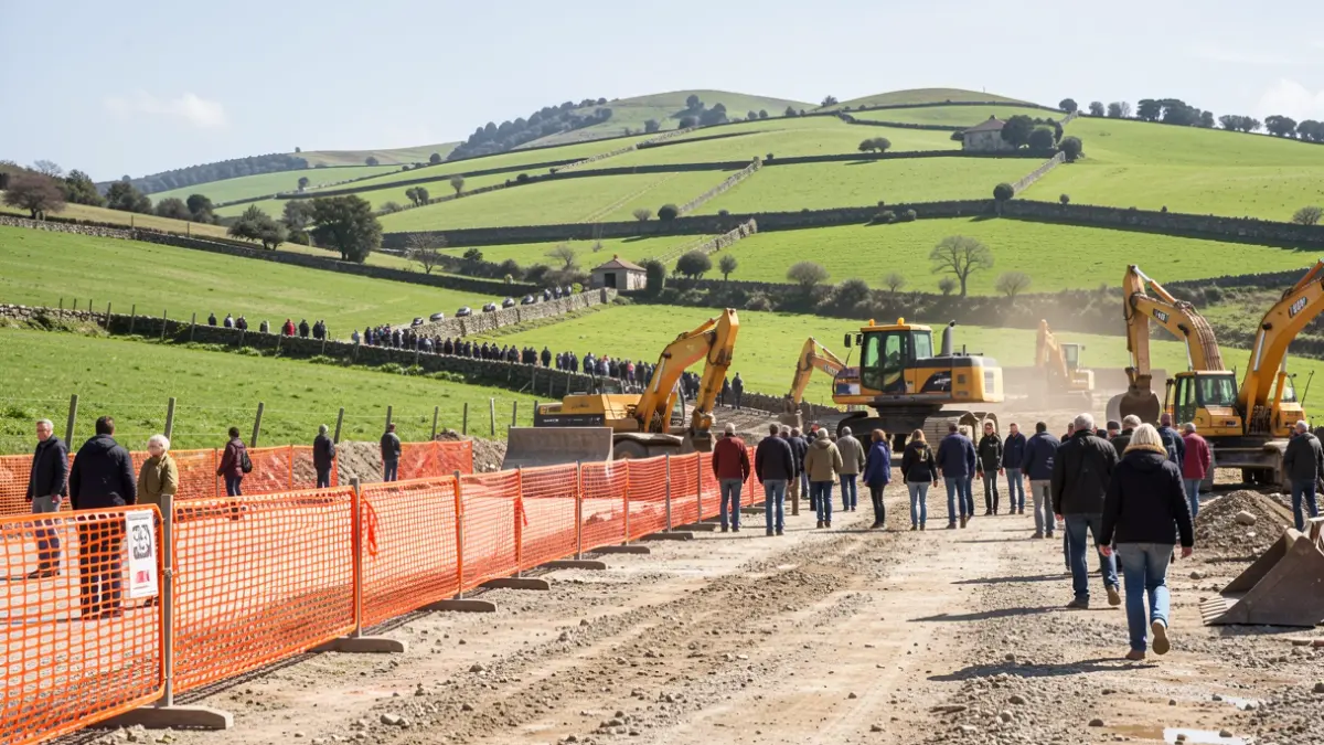 Imaxe xenérica de obras de infraestruturas nunha contorna rural.