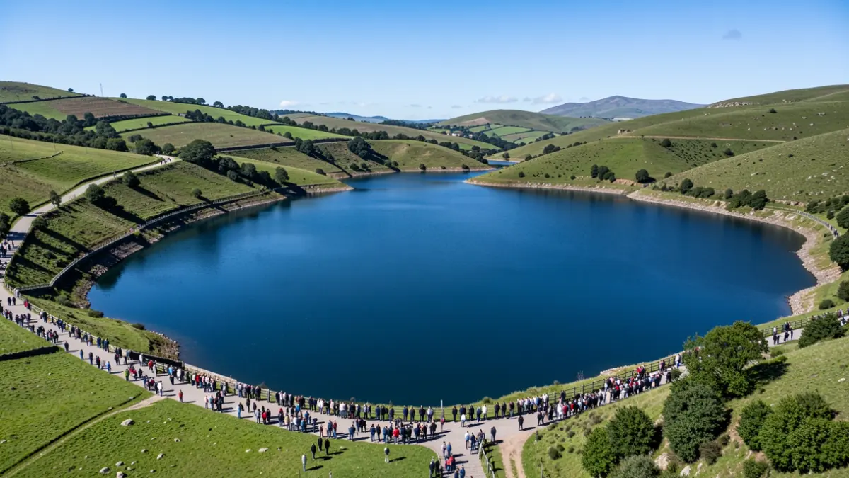 Imagen genérica del embalse de Cecebre en Galicia con alto nivel de agua.