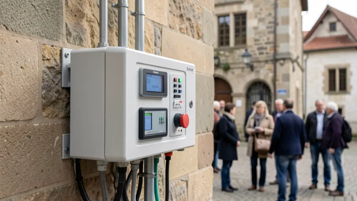 Equipamiento de monitorización digital instalado en la red de abastecimiento de agua.