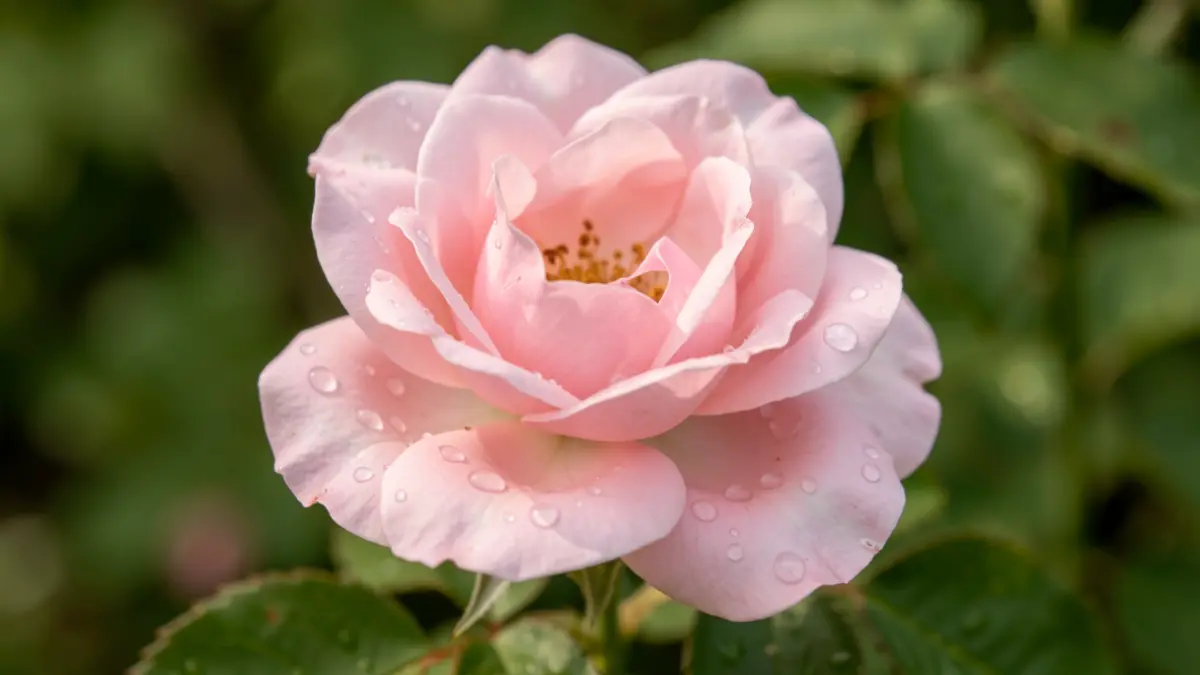 Imagen genérica de pétalos de rosa rosa con gotas de rocío.