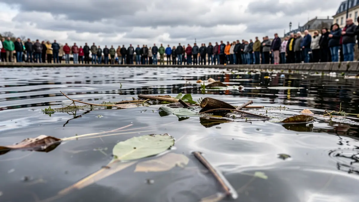 Imagen de un cuerpo flotando en el agua cerca de la costa.