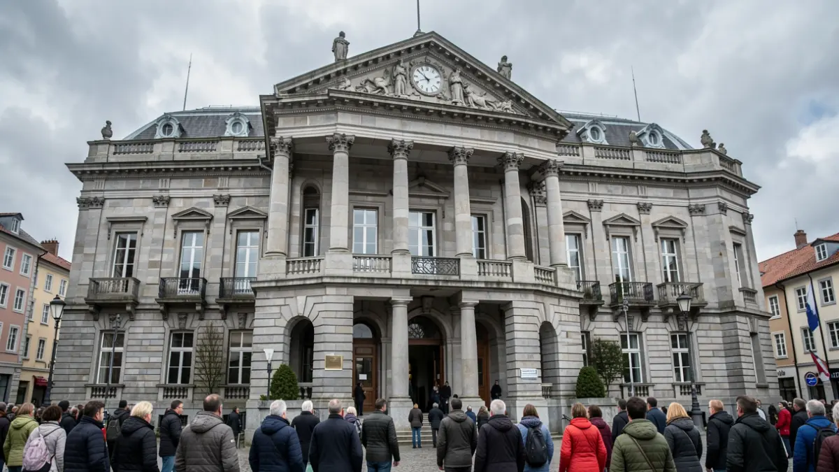 Imaxe xenérica da fachada dun edificio institucional de Galicia.